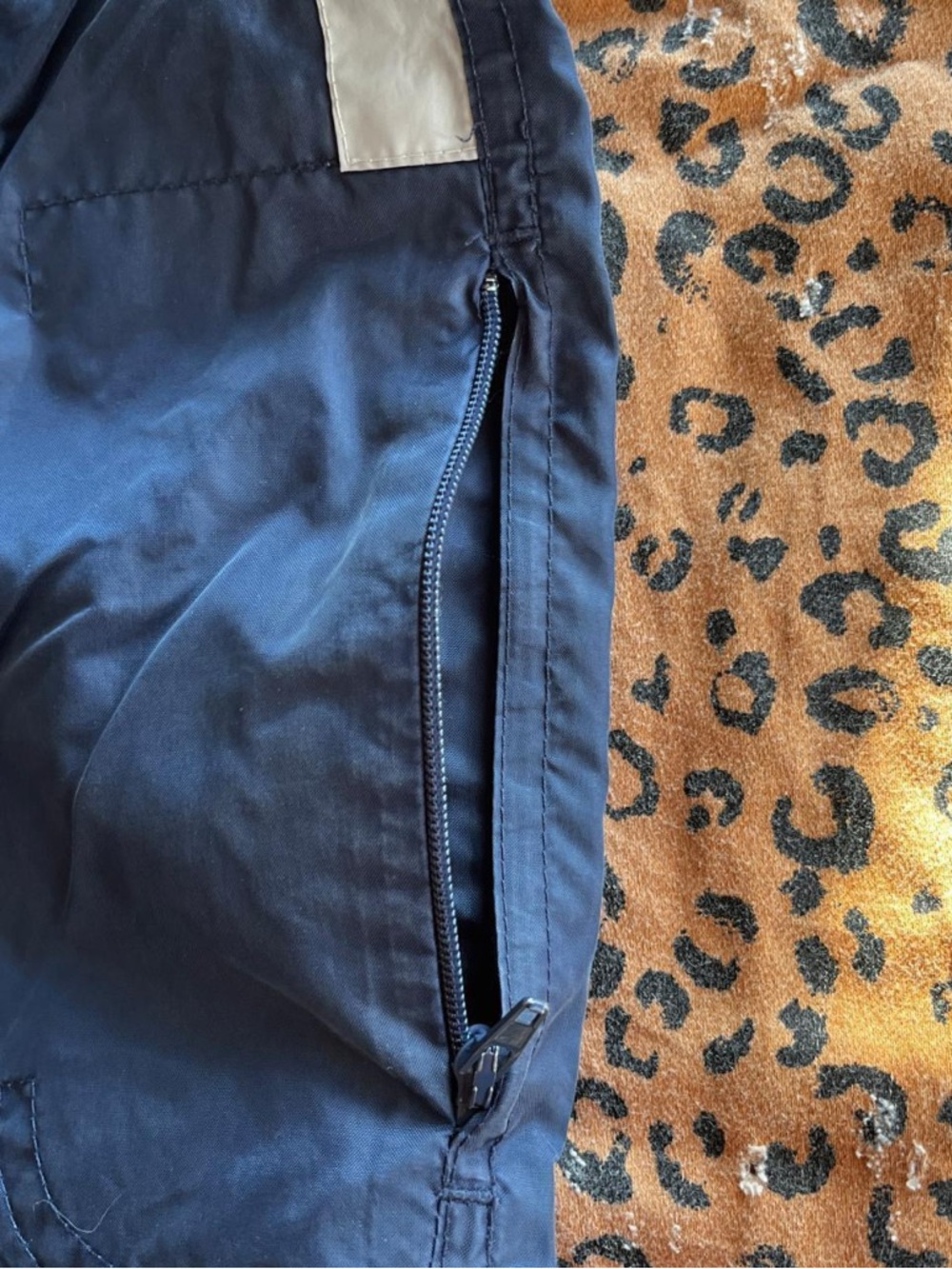 Reebok Men's Navy Blue and Silver Track Pants - Picture 3 of 5
